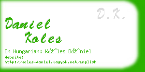 daniel koles business card